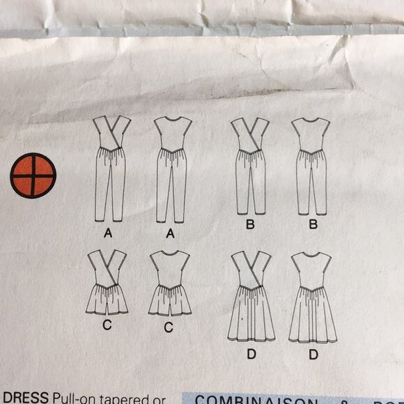 Vintage Butterick Classics 1987 Sewing Pattern 4900 Girl's Jumpsuit/Dress 7-8-10 - Picture 9 of 13